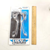 Drag Specialties Chrome Lever Set Dyna Softail Fat Bob Switchback 0610-0126