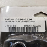 Drag Specialties Chrome Lever Set Dyna Softail Fat Bob Switchback 0610-0126