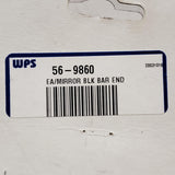 WPS Heavy Duty Western Power Sports Right/Left Black Mirror Bar End ATVs 56-9860