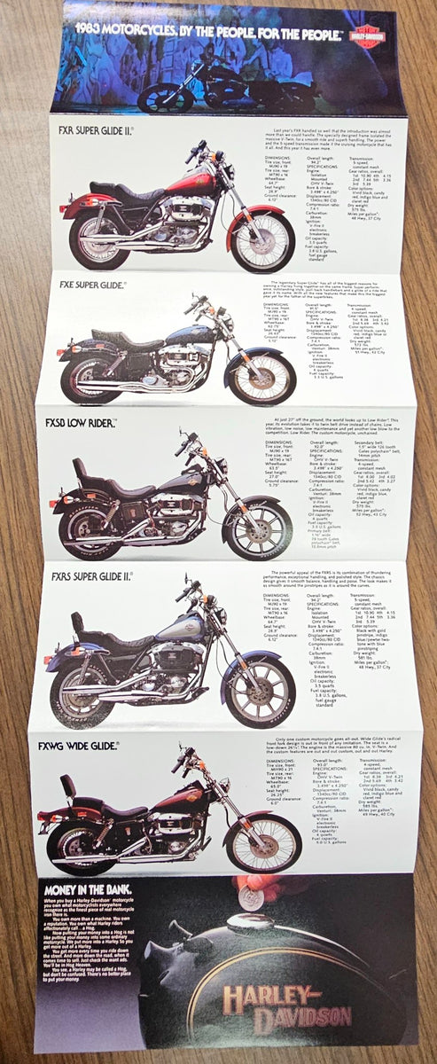 1983 Harley Davidson Super Glide Low Rider Roadster Fold Out