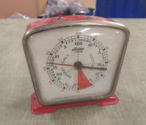 Vtg Aristo Sports Timer Stop Watch Clock Football Basketball Red Working