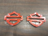 Gold CVO Gas Tank Emblems Badges Stickers Harley Davidson Bar Shield 3 1/2" Pr