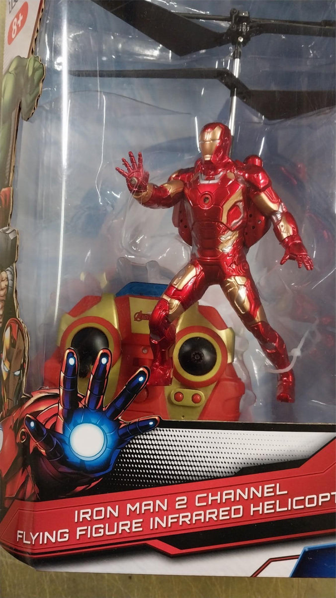 Marvel Iron Man Flying Figure Helicopter Avengers Light Up Action Figu cyclewarehouse.online