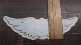 Grey Black Harley Wings White Orange Motorcycles Logo Inside Window Sticker New