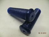 New Custom Blue Handlebar Grip Set Metal Flake 7/8" Classic Cafe Bobber Chopper