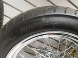 Front Rear Set Twisted Spoke Wheels Chopper 3/4 Tires 6.5x16 21" avon Metzeler