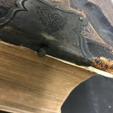 ANTIQUE LARGE BIBLE MATRIMONY 1867 SAMUEL & AMANDA PROFFITT BRASS CLASP RELIGION