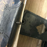 ANTIQUE LARGE BIBLE MATRIMONY 1867 SAMUEL & AMANDA PROFFITT BRASS CLASP RELIGION