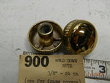 NOS Brass Frame Side cover Knobs harley FLH shovelhead battery seat pan Trim Oil