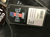 GRAY/BLACK KNIEVEL CYCLES MOTORCYCLE CHAPS W/POCKETS MEN XS LEATHER RARE DISC.