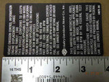 NOS Replacement Frame Decal Emission Sticker Harley FXD 1340 OEM Dyna Glide
