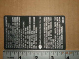 NOS Original Frame Decal Emission Sticker Harley FLH Shovel 1340 OEM 1983 - 1985