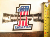 KNIEVEL CYCLES STICKER DECAL Evel #1 Harley Triumph Daredevil Motorcycle Tank