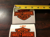 AMF GAS TANK DECALS STICKER HARLEY FX LOW RIDER SUPE SPORTSTER BAR SHIELD ORANGE
