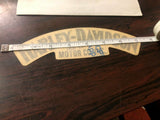 NOS Harley Davidson Vintage Arched HD Logo 1 Decal Brown Silver Trim PN 14001-82