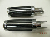 Custom Chrome Mini-Rib Footpegs Eclipse 5/8 Female Harley Chopper Highway Pegs