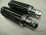 Custom Chrome Mini-Rib Footpegs Eclipse 5/8 Female Harley Chopper Highway Pegs