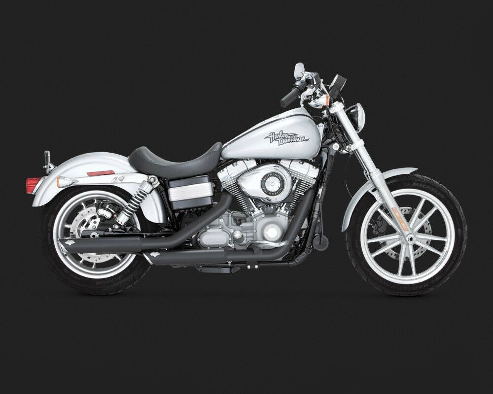 Vance Hines Slip on mufflers Black Harley Dyna Superglide Low R Street –  cyclewarehouse.online