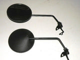 New Pair Round Motorcycle Scooter Mirrors Honda Suzuki Yamaha Kawasaki Metric