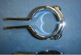 Pair 1 1/2 Chrome 3 Piece Clamps Highway Crash Bar footpegs Pegs Motorcycle cust