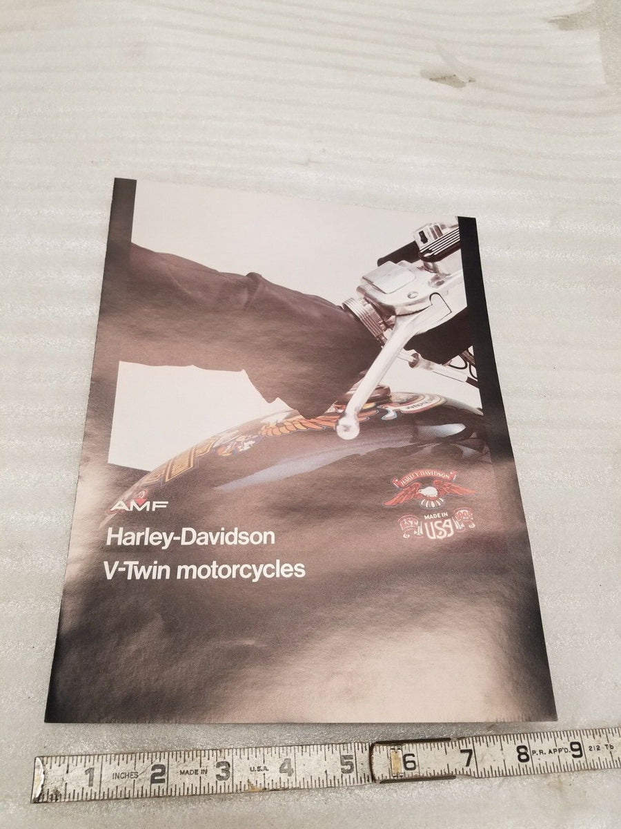 NOS Sales Brochure Literature Harley 1976 Bicentenial Superglide