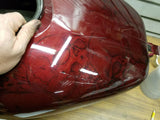 Gas Tank Harley Touring Ultra Classic FLHX Glide 2008^ crimson red sunglo Skulls