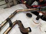 New T/o Exhaust Pipes System Harley Dyna Street Fat Bob OEM Wide Glide Superglid