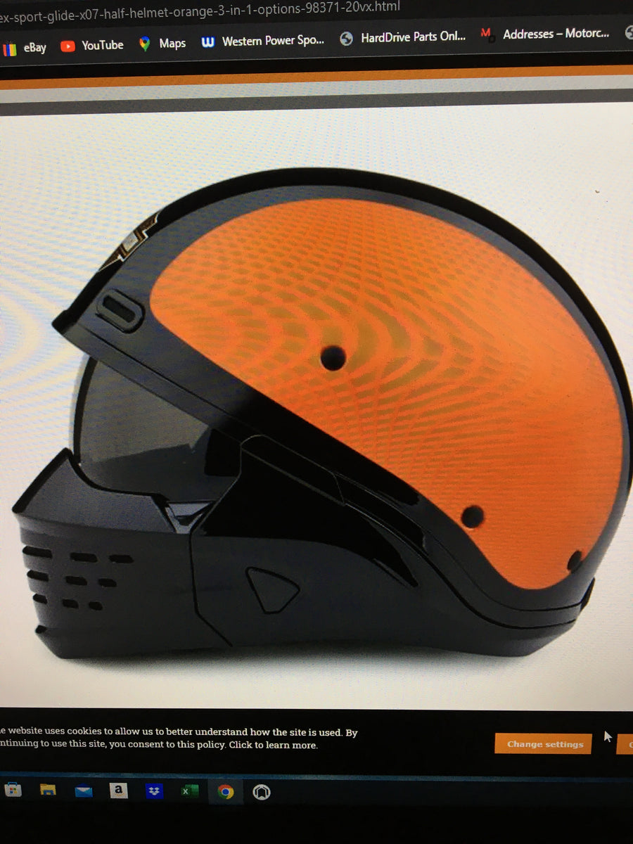 Harley-Davidson® Unisex Sport Glide™ X07 Half Helmet | Orange | 3