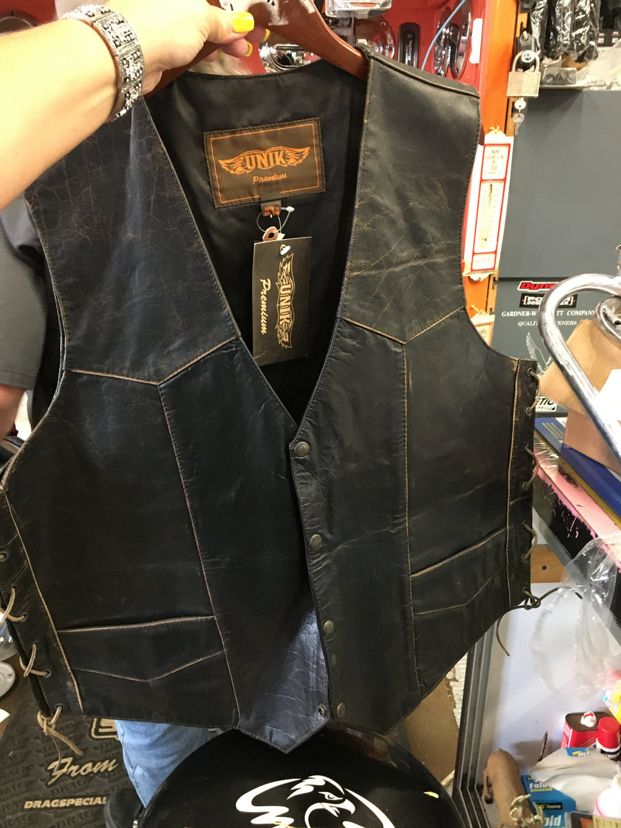 Unik select leather outlet vest