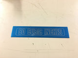 NOS Vintage 80 Cubic Inch Decal Emblem Saddlebag Sticker Harley FLH Medallion