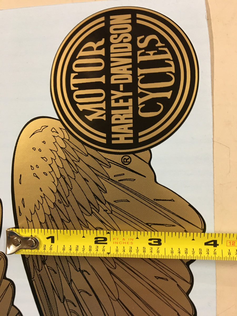 Gas Tank Decals Harley FLH Shovelhead Ball Wing Pr Stickers GOLD