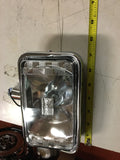 Vtg Old Skool Headlight Rectangle Harley Chopper Bobber Dual 70's Motorcycle Spr
