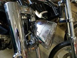PIAA Headlight Harley Custom Chopper Ironhorse Bottom Mount Big Dog Bear Bourget