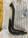 Black 2 into 1 Billet Tip Exhaust Pipe Harley Sportster 2007^ Custom 883 1200