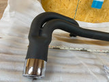 Black 2 into 1 Billet Tip Exhaust Pipe Harley Sportster 2007^ Custom 883 1200