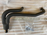 Black 2 into 1 Billet Tip Exhaust Pipe Harley Sportster 2007^ Custom 883 1200