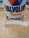 Vtg 1 Qt. Valvoline Racing Motor Oil Full Card Board and Metal Can Great Shape!
