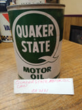 Vtg 1 Qt. Quaker State Motor Oil Full Metal Can Oil City Pa Great Shape!
