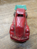 Vtg 1930's Arcade Cast Iron Toy Dump Truck 4" White Rubber Tires Red/Green Nice!