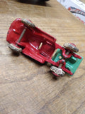 Vtg 1930's Arcade Cast Iron Toy Dump Truck 4" White Rubber Tires Red/Green Nice!
