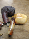 Vtg 5 Pc Briar Pipe Bowl Lot Mastercraft Van Roy Dr. Grabow Rogers Meerschaum