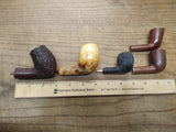 Vtg 5 Pc Briar Pipe Bowl Lot Mastercraft Van Roy Dr. Grabow Rogers Meerschaum