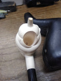 Vtg Unsmoked Meerschaum Hand Carved Sultan w/Turbine Smoking Tobacco Pipe w/Case