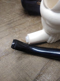 Vtg Unsmoked Meerschaum Hand Carved Sultan w/Turbine Smoking Tobacco Pipe w/Case