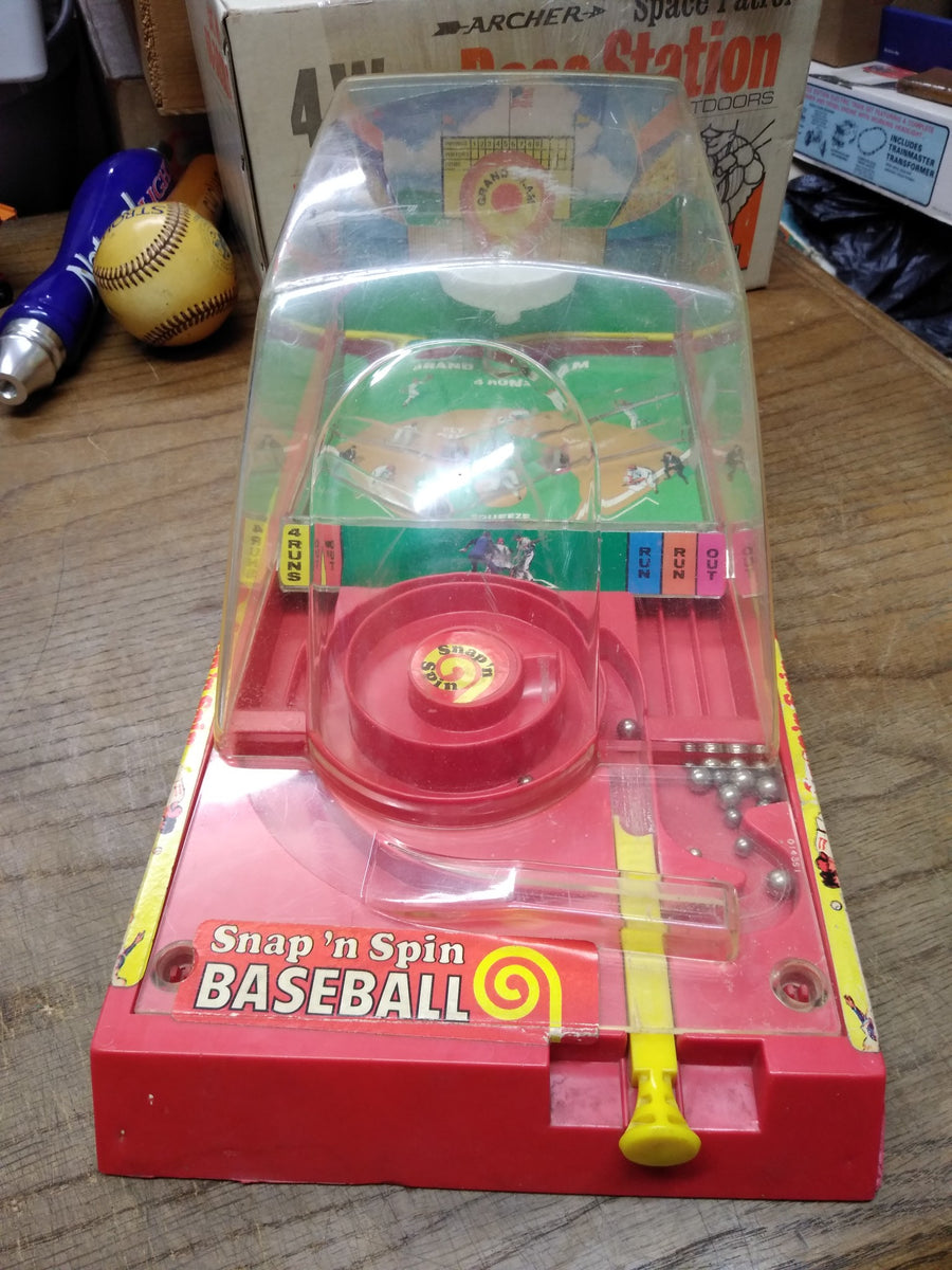 Vtg 1977 Empire Toys Snap N Spin Baseball Game Plastic Toy Pinball Mac