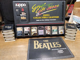 Vtg NOS 1996 8 Pc Lot Zippo Beatles Cigarette Lighter Collection w/Store Display