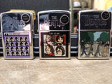 Vtg NOS 1996 8 Pc Lot Zippo Beatles Cigarette Lighter Collection w/Store Display