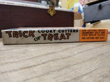 Vtg 6 Piece Tric or Treat Cooky Cookie Cutters Halloween Holiday Metal Orig Box!