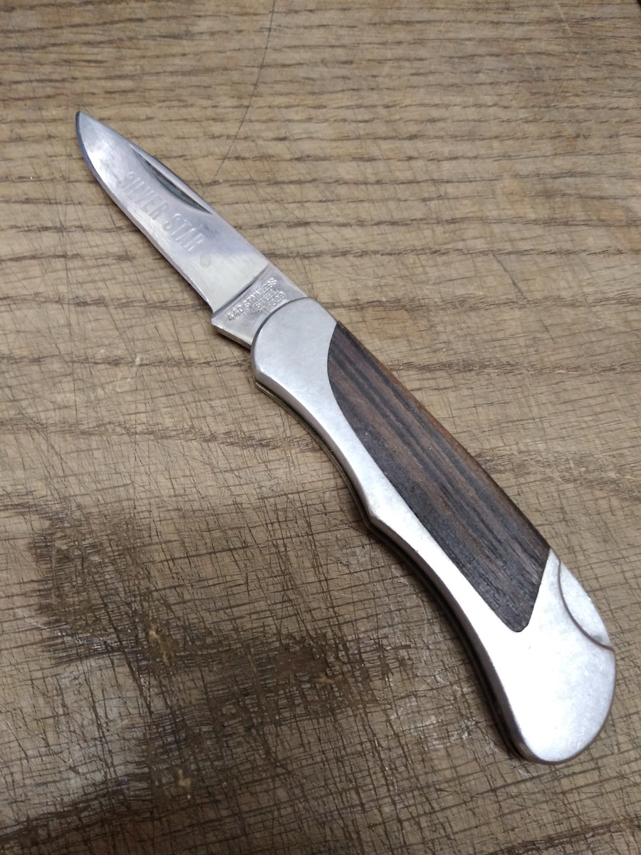 Vtg Edge Mark Silver Star 440 Stainless Steel 11 329 Folding