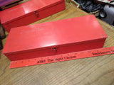 Vtg Snap On Tools Corp. KRA 104 Red Heavy Steel Tool Box 14" x 5 1/4" Nice! #2